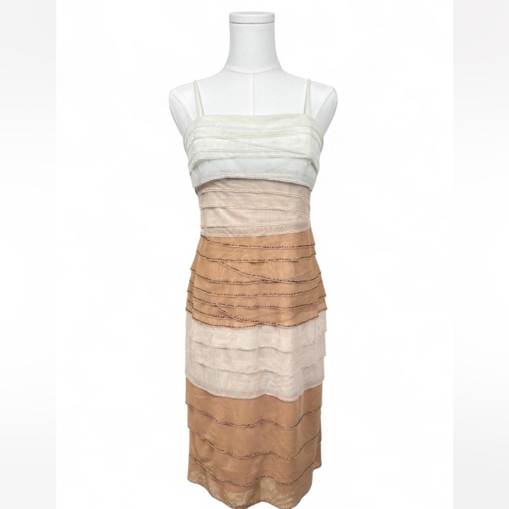 Cache sequin beaded layered dress Y2K